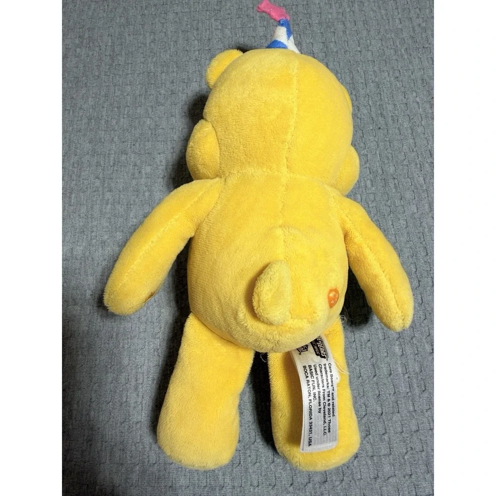 Care Bears Yellow Birthday Bear Stuffed Animal Plush Cupcake Party Hat 12